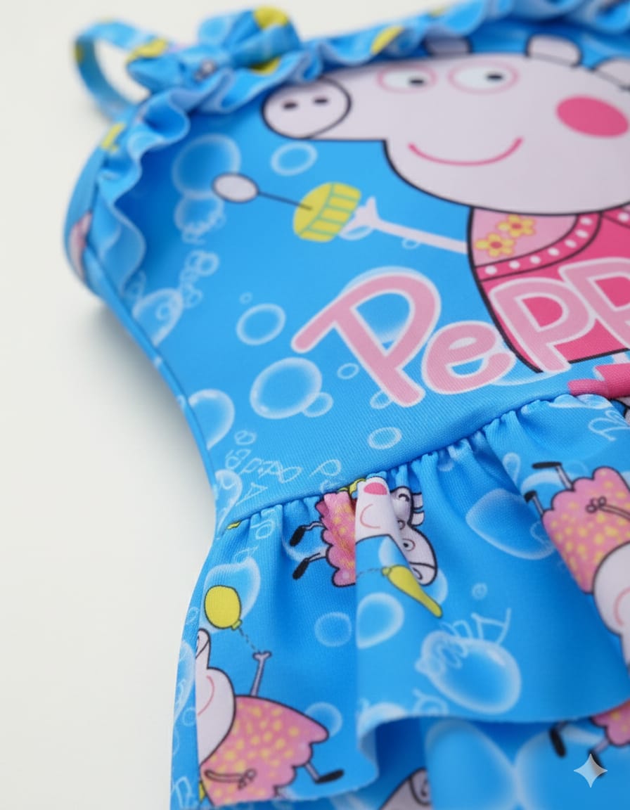 Peppa Pig Blue Ruffle Swimwear for Girls