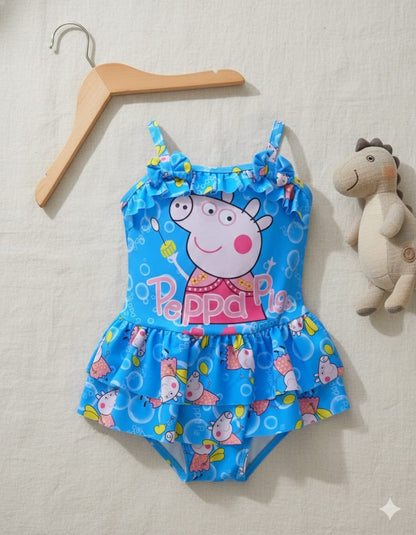 Peppa Pig Blue Ruffle Swimwear for Girls