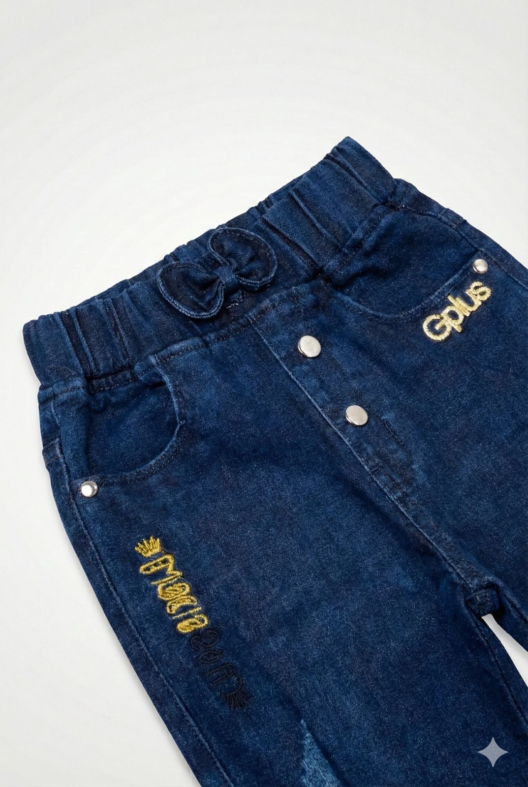 Dark Indigo Denim Jogger Pants – Elastic Waist Stretch Comfort Fit