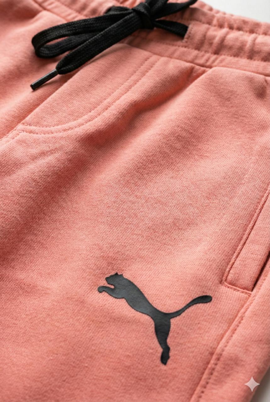 Peach Unisex Sports Jogger Pants – Elastic Waist Comfort Fit Athleisure Pants