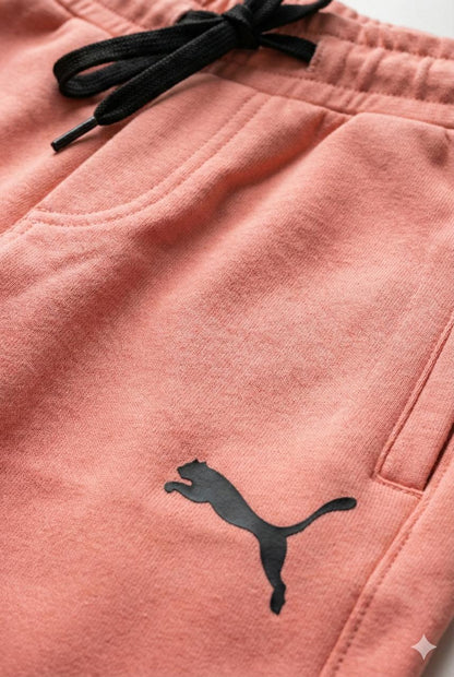 Peach Unisex Sports Jogger Pants – Elastic Waist Comfort Fit Athleisure Pants