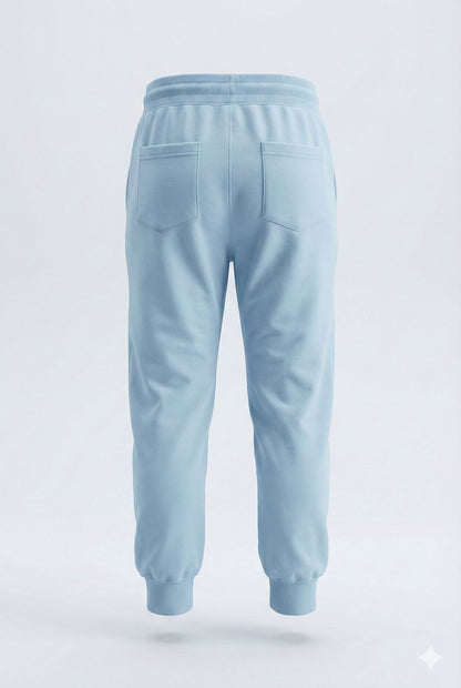 Blue Unisex Sports Jogger Pants – Soft Elastic Waist Athleisure Comfort Fit