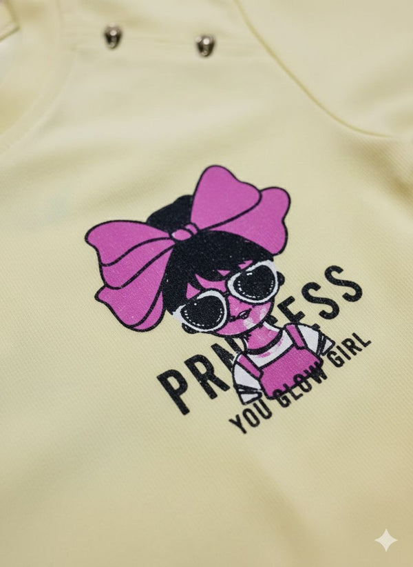 Yellow Printed Cotton T-Shirt – Cute Casual Summer Wear