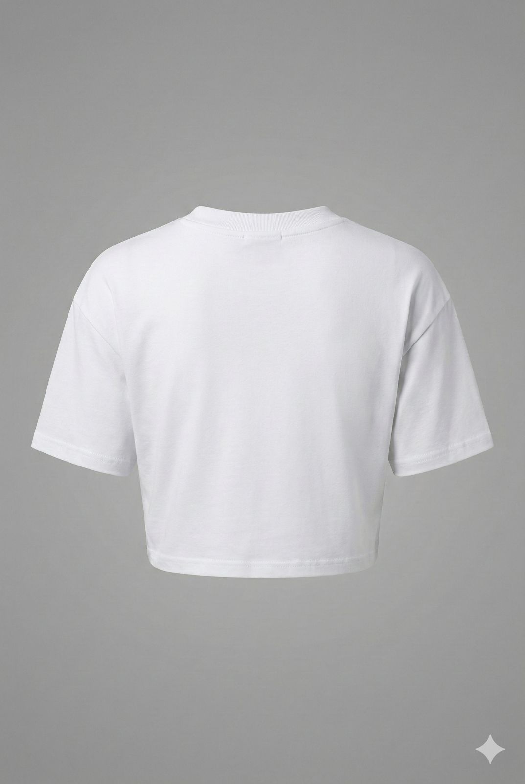 White Bubble Print Graphic Crop Top – Trendy Short Sleeve Casual Tee