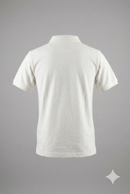 White Embellished Logo Polo T-Shirt – Smart Casual Party Wear | Devils n Dolls