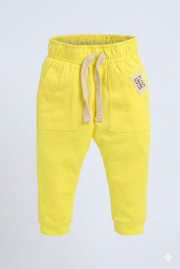 Cotton Solid Joggers – Lime Green & Sunshine Yellow