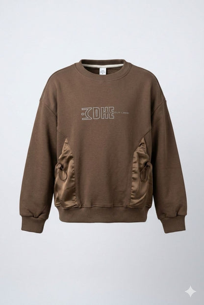 Premium Winter Utility Sweatshirt – Khaki Brown