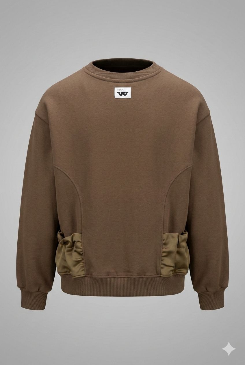 Premium Winter Utility Sweatshirt – Khaki Brown