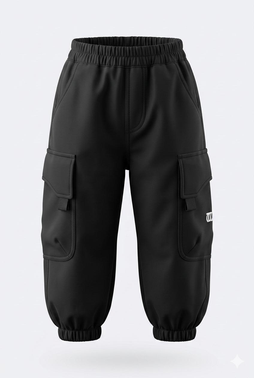 Black Baggy Cargo Joggers – Winter Collection