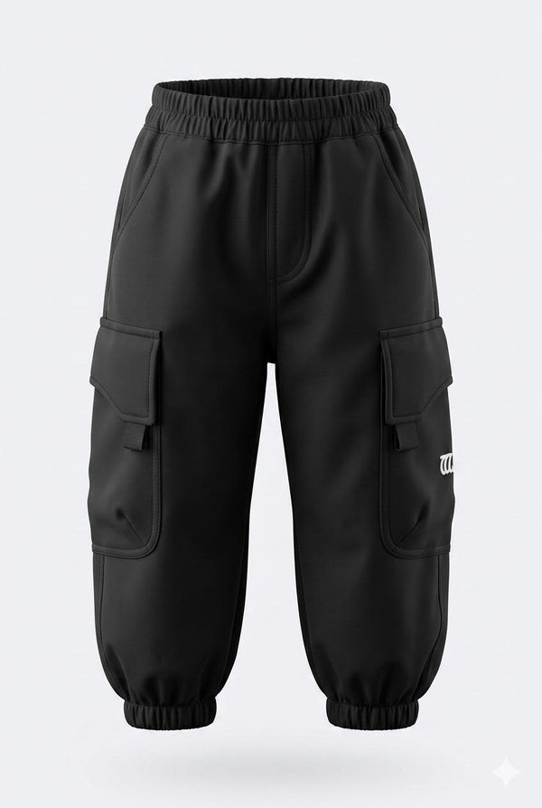 Black Baggy Cargo Joggers – Winter Collection