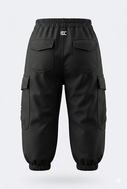 Black Baggy Cargo Joggers – Winter Collection