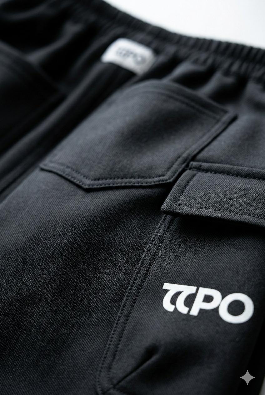 Black Baggy Cargo Joggers – Winter Collection