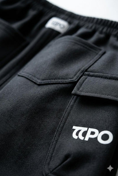 Black Baggy Cargo Joggers – Winter Collection