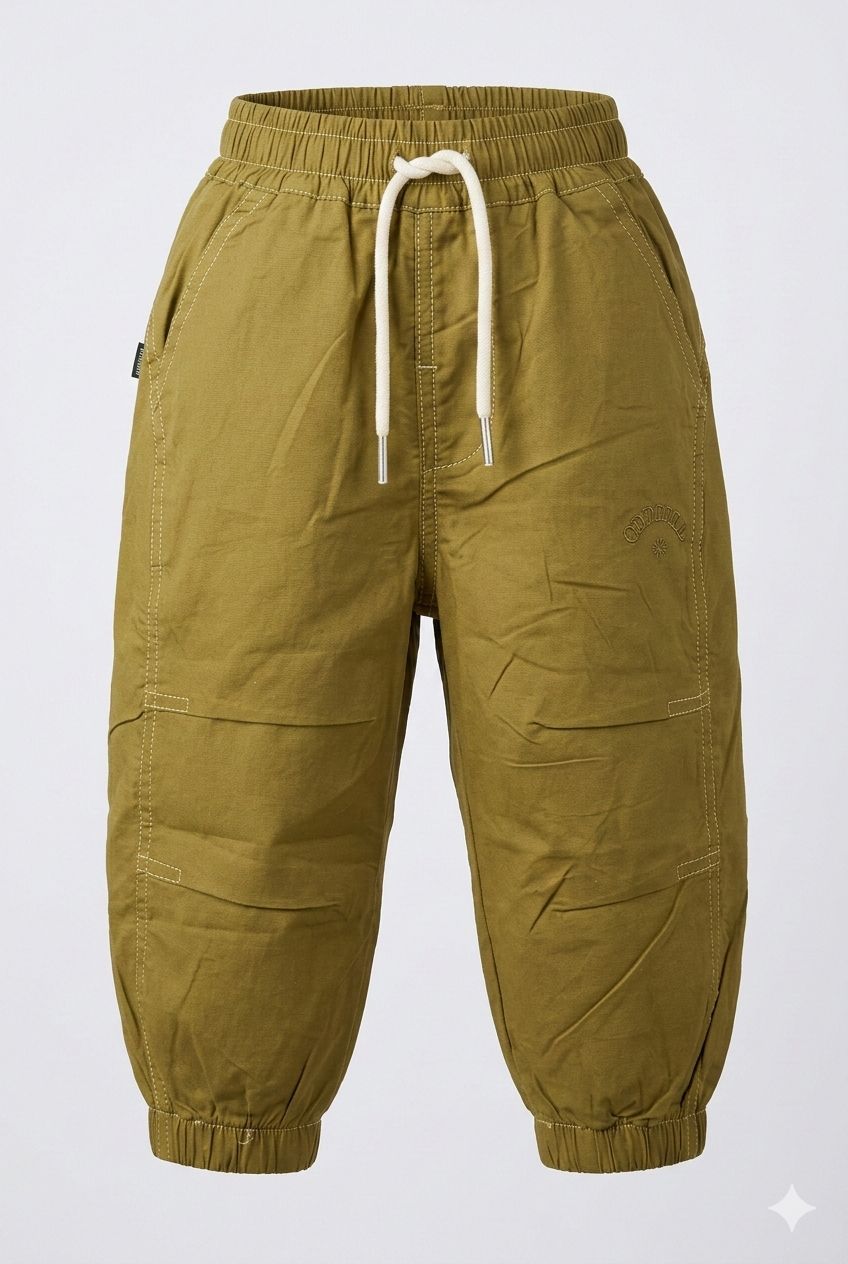 Mustard Cotton Joggers