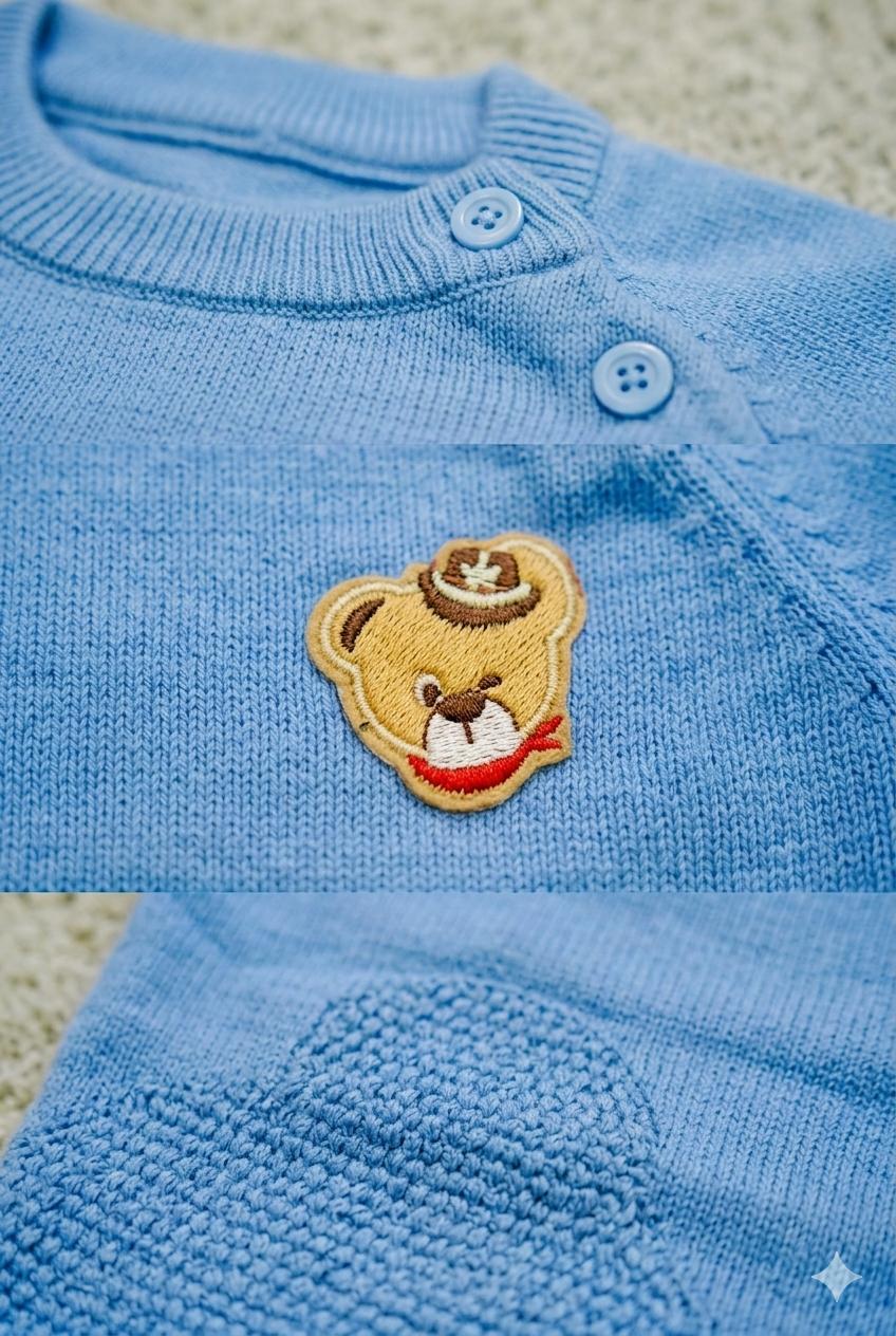 Soft Blue - Toddler Premium Knit Winter Sweater