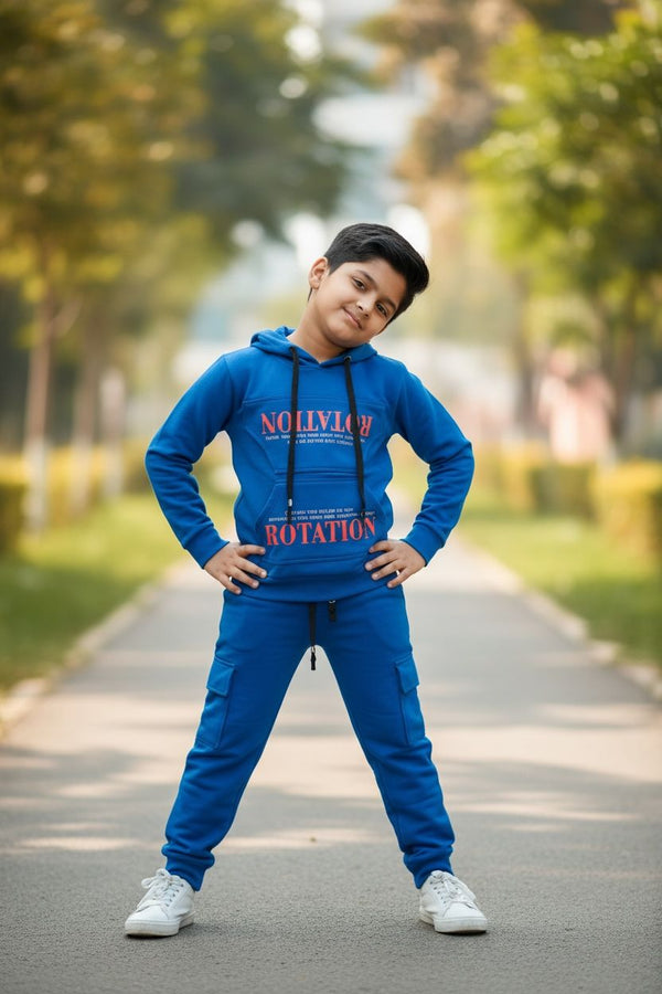 Premium Hoodie Jogger Set – Blue Winter Co-ord
