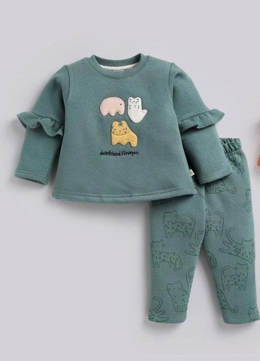 Winter Co-ord Set – Orange Sweatshirt & Pants