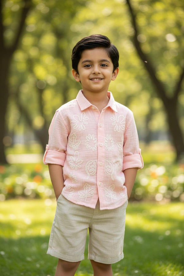 Muslin Embroidered Shirt – Soft Breathable Summer Wear