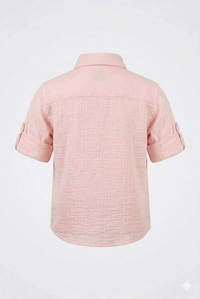 Muslin Embroidered Shirt – Soft Breathable Summer Wear