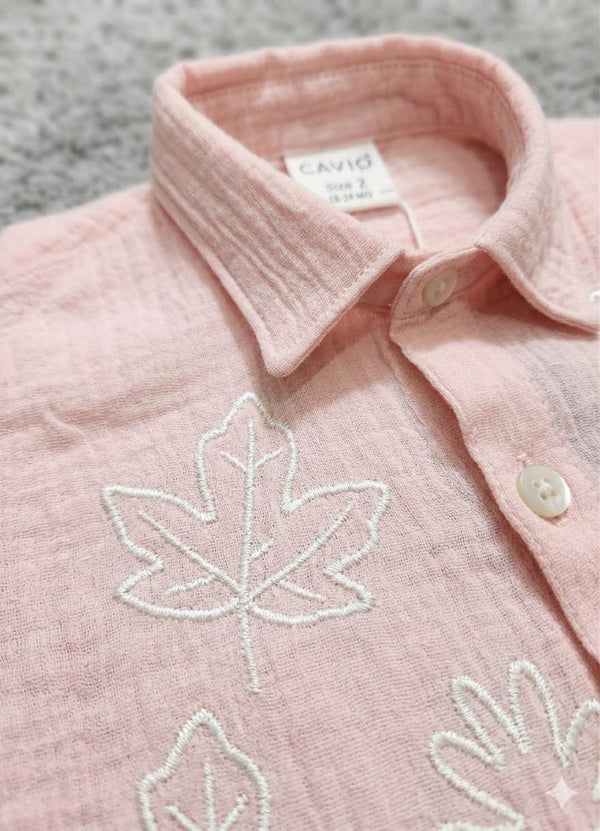 Muslin Embroidered Shirt – Soft Breathable Summer Wear