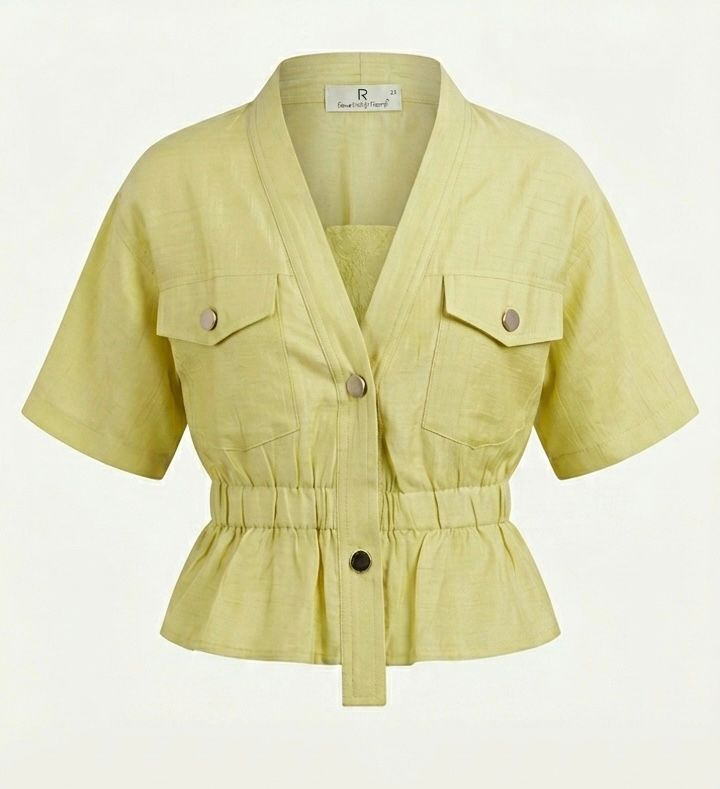 Lime Green Premium Cotton Peplum Top – Stylish Boutique Western Wear | Devils n Dolls