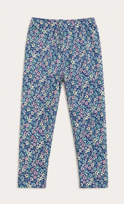 Navy Floral Print Leggings