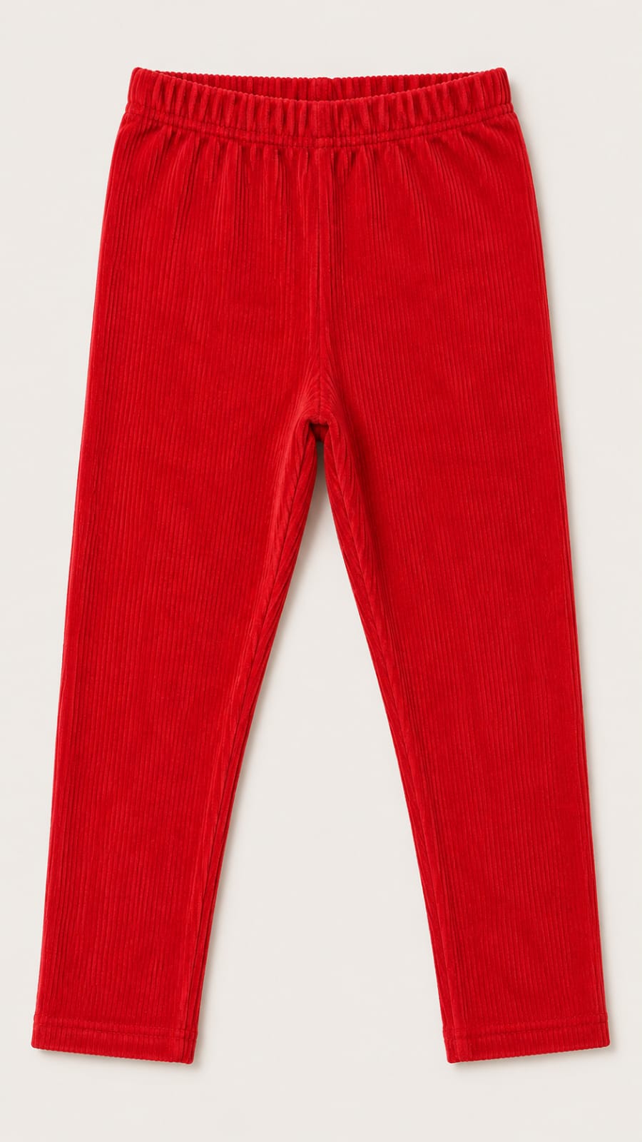 Red Winter Corduroy Leggings