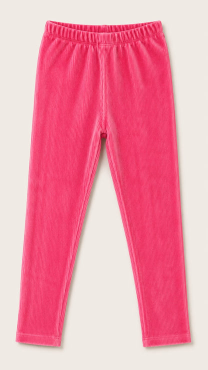 Pink Winter Corduroy Leggings