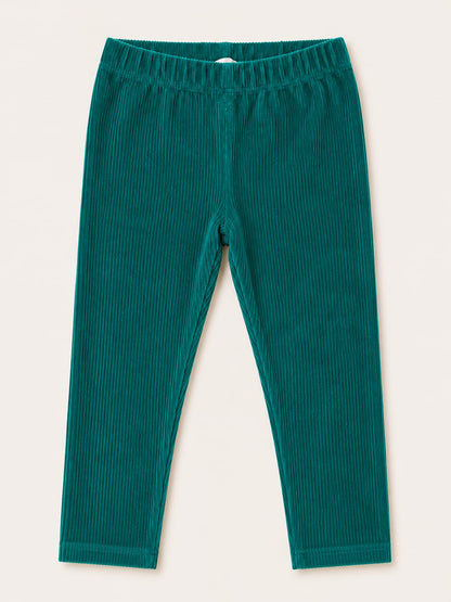 Teal Winter Corduroy Leggings