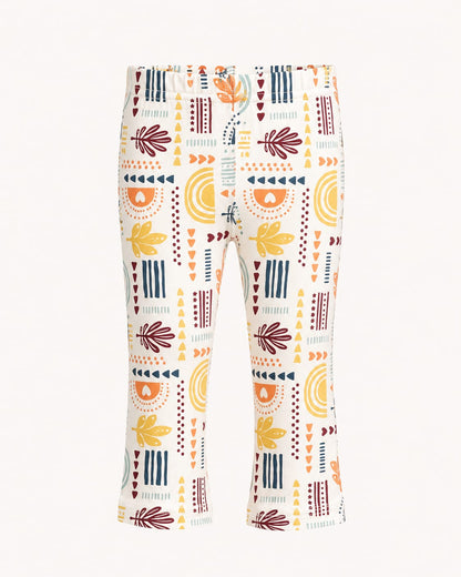 Abstract Print Off-White Leggings