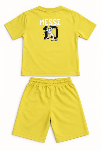 ⚽ Messi Football Boys Co-Ord Set – Yellow