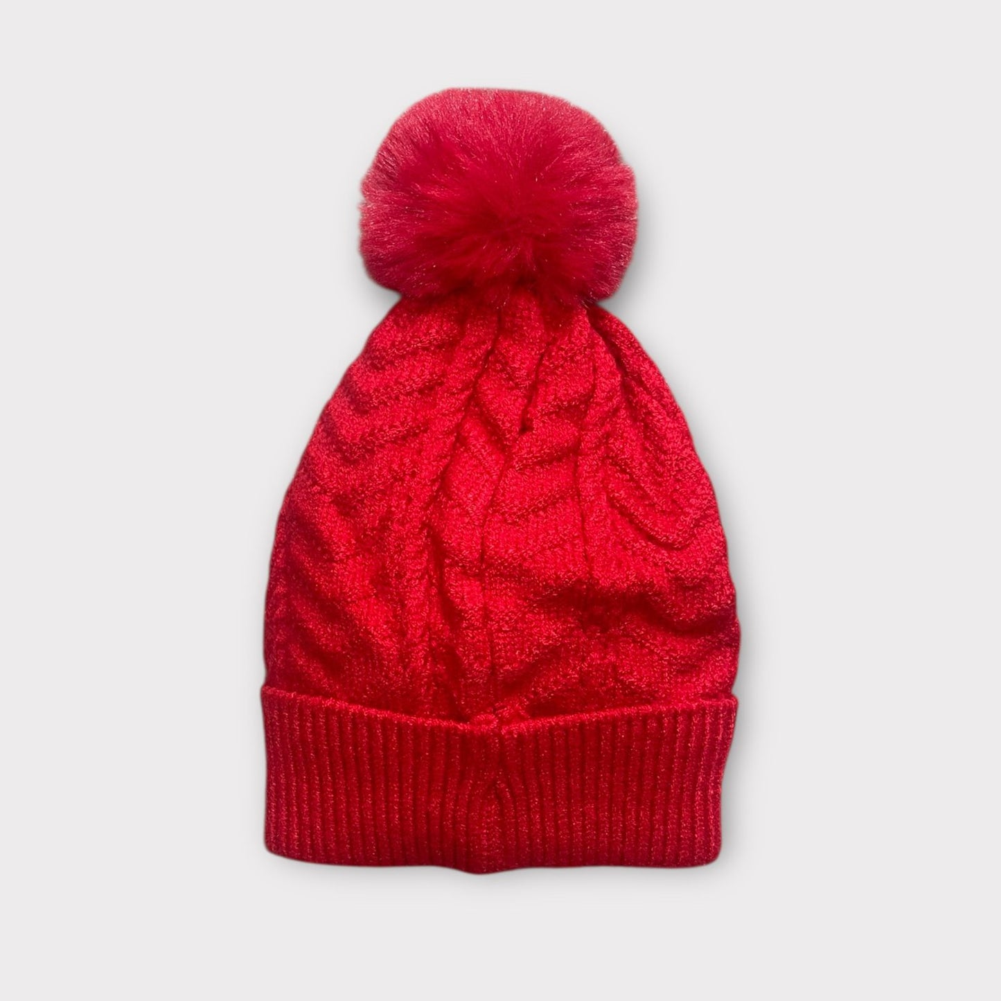 Cute Winter Knitted Beanie for Kids | Warm Woolen Cap with Pom Pom & Cartoon Patch | Soft Cozy Baby Girl Winter Hat