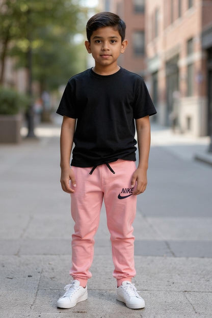 Peach Unisex Sports Jogger Pants – Soft Elastic Waist Athleisure Comfort Fit