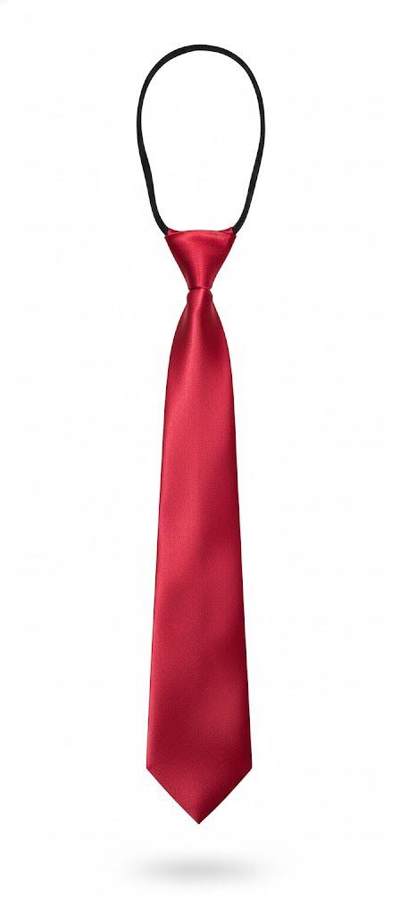Red Ready to Use Tie – Easy Wear Formal Accessory for Boys