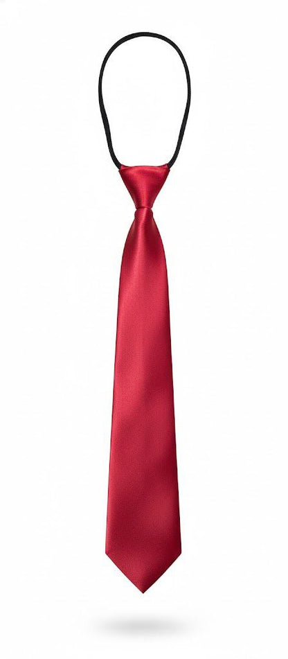 Red Ready to Use Tie – Easy Wear Formal Accessory for Boys