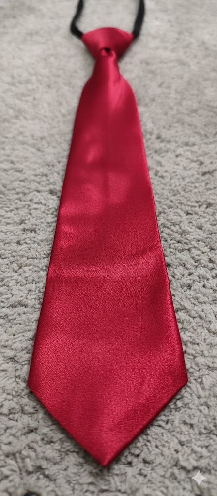 Red Ready to Use Tie – Easy Wear Formal Accessory for Boys