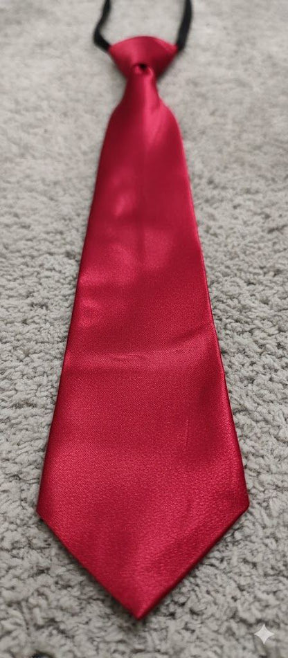 Red Ready to Use Tie – Easy Wear Formal Accessory for Boys