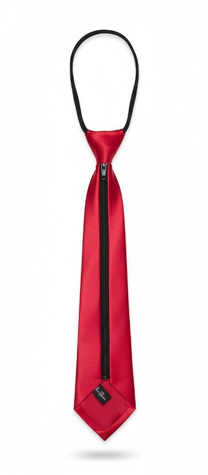 Red Ready to Use Tie – Easy Wear Formal Accessory for Boys