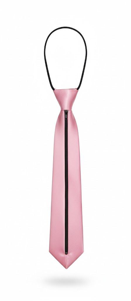 Pink Ready to Use Tie – Easy Wear Formal Accessory for Boys