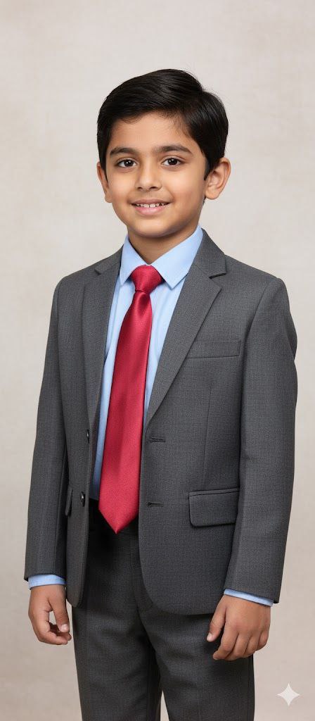 Red Ready to Use Tie – Easy Wear Formal Accessory for Boys
