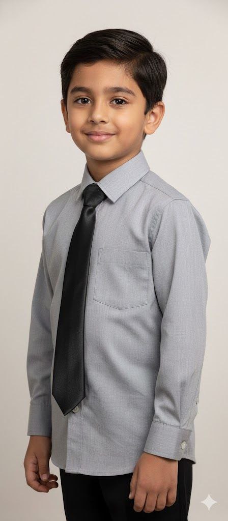 Black Satin Ready to Use Tie – Easy Wear Formal Accessory for Boys