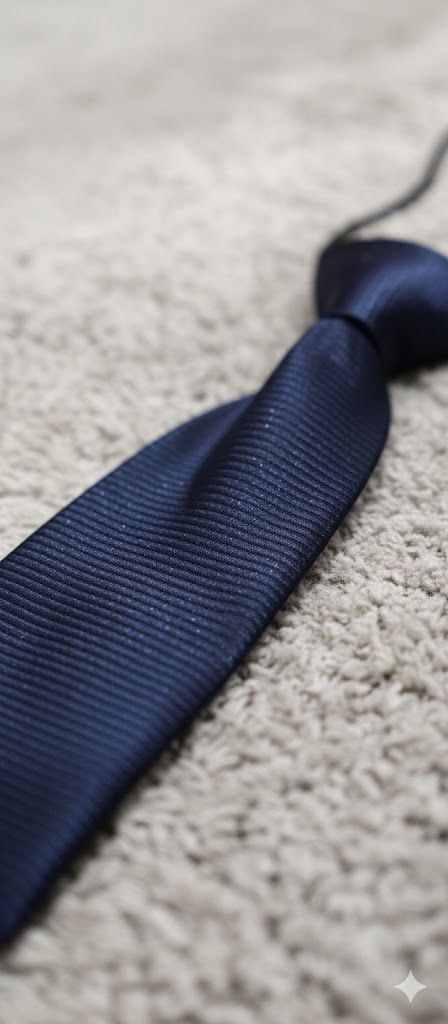 Navy Blue Ready to Use Tie – Easy Wear Formal Accessory for Boys