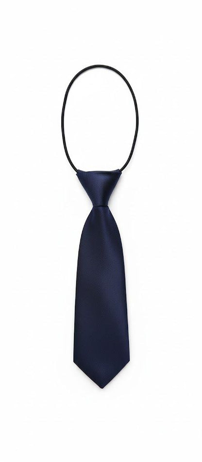 Navy Blue Ready to Use Tie – Easy Wear Formal Accessory for Boys