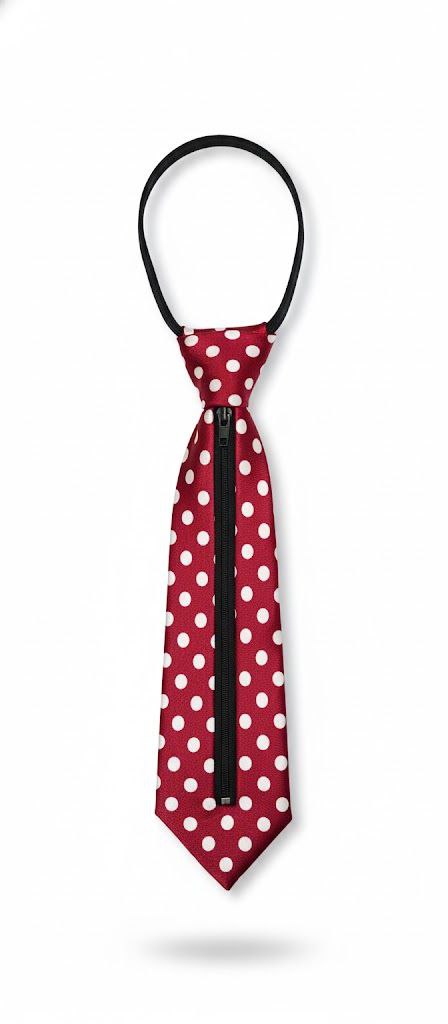 Mehroon & White Ready to Use Tie – Easy Wear Formal Accessory for Boys