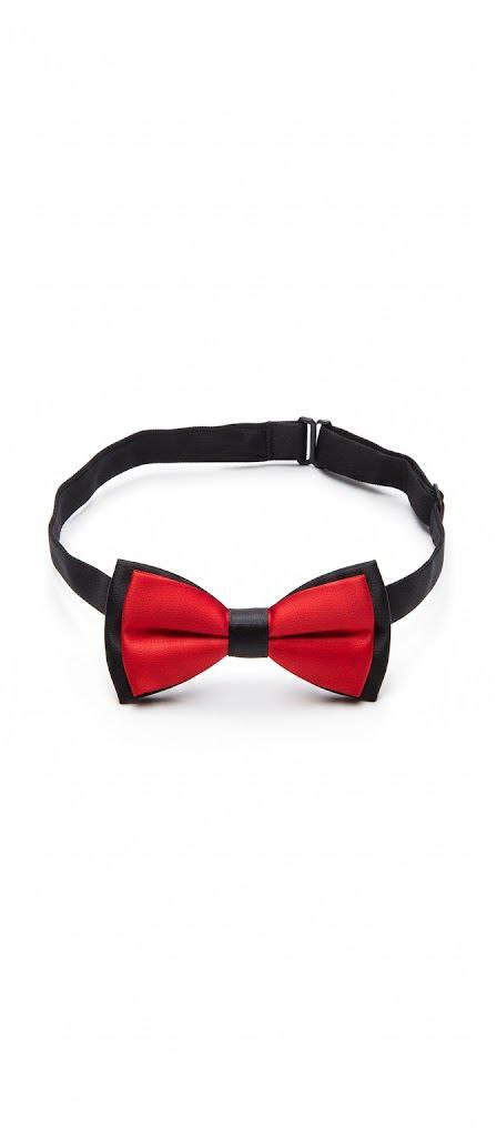 Red & Black Ready to Use Bow Tie – Easy Wear Formal Accessory for Boys