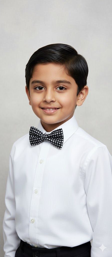Black & White Polka Dot Bow Tie Ready to Use– Easy Wear Formal Accessory for Boys