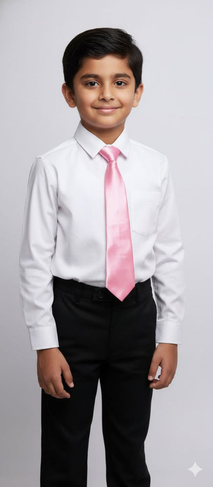 Pink Ready to Use Tie – Easy Wear Formal Accessory for Boys