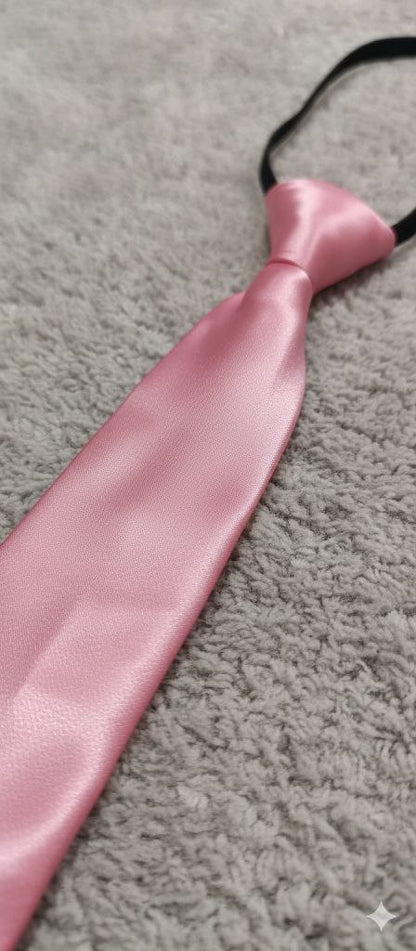 Pink Ready to Use Tie – Easy Wear Formal Accessory for Boys