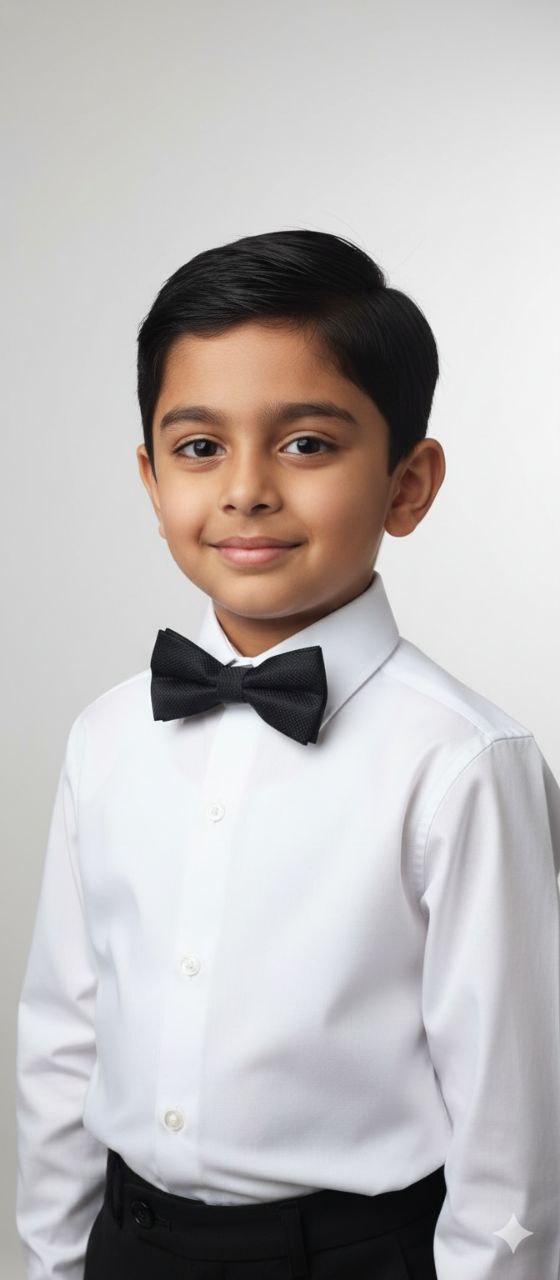 Black Bow Tie Ready to Use– Easy Wear Formal Accessory for Boys