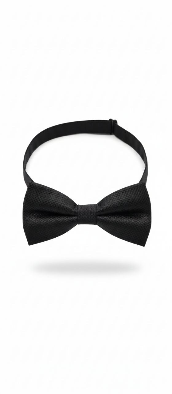 Black Bow Tie Ready to Use– Easy Wear Formal Accessory for Boys